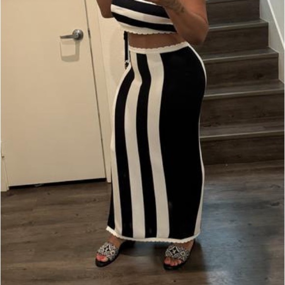 NWT! The Mandy Striped Slim Midi Skirt by Celandine Medium 🐢 - Picture 10 of 11